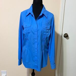 Bright Blue Button-Up Shirt